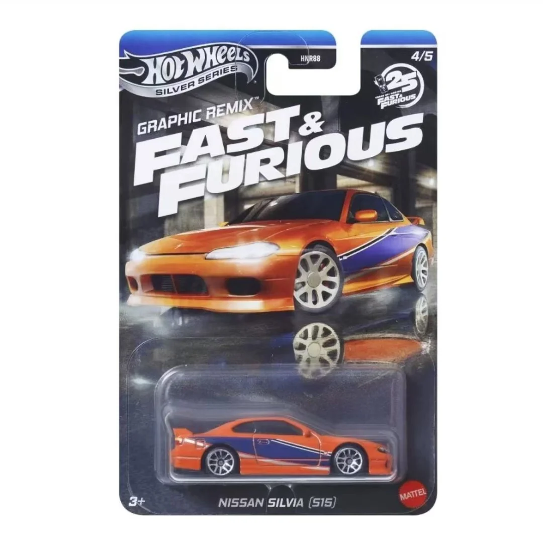 Hot Wheels HNR88-L سلسلة سيارات معدنية سريعة وغاضبة، Lancer Evolution، Honda S2000، Nissan Silvia، 1:64 لعبة جامعي هدية للأطفال #4