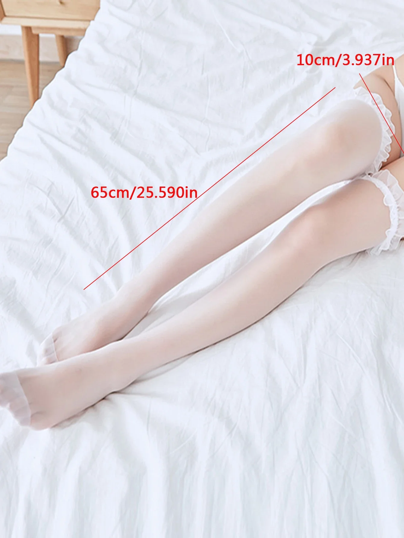 جوارب الدانتيل جوارب النادي النمط الياباني رقيقة جدا فوق جوارب طويلة للنساء تنفس سريعة الجافة جوارب شبكية مع مكافحة-