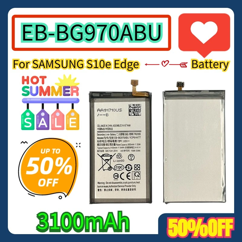 

For SAMSUNG S10e Edge Battery EB-BG970ABU 3100mAh