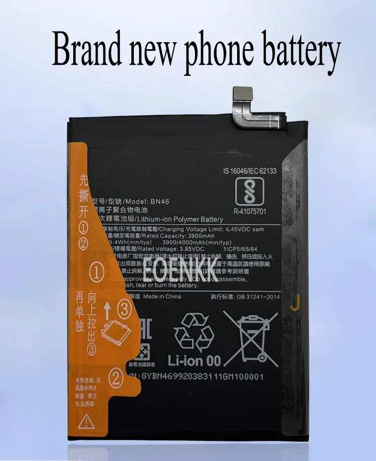 New 100% high capacity BN46 Battery For Xiaomi redmi 7 /redmi note 8T / redmi note8 phone Batteries Bateria