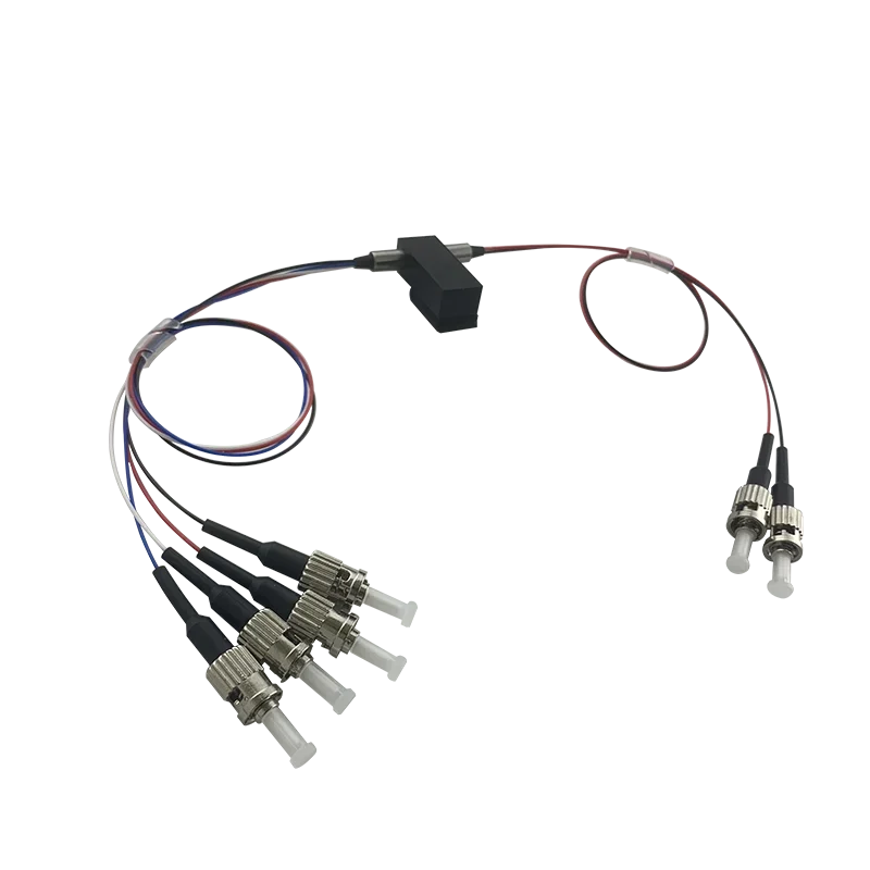 

2026 4. Двухпортовый оптический коммутатор 1x2 для одномодового волокна, интегрированный 2x4, 8 портов, 1310/1550 нм, механический оптический коммутатор