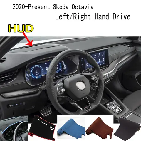 För 2020-2025 Skoda Scout Octavia Pro 0Q3 Tillbehör Instrumentbräda Skydd Instrumentpanel Instrumentmatta Instrumentmatta Skyddsdyna 10 best sales Octavia Scout - №10