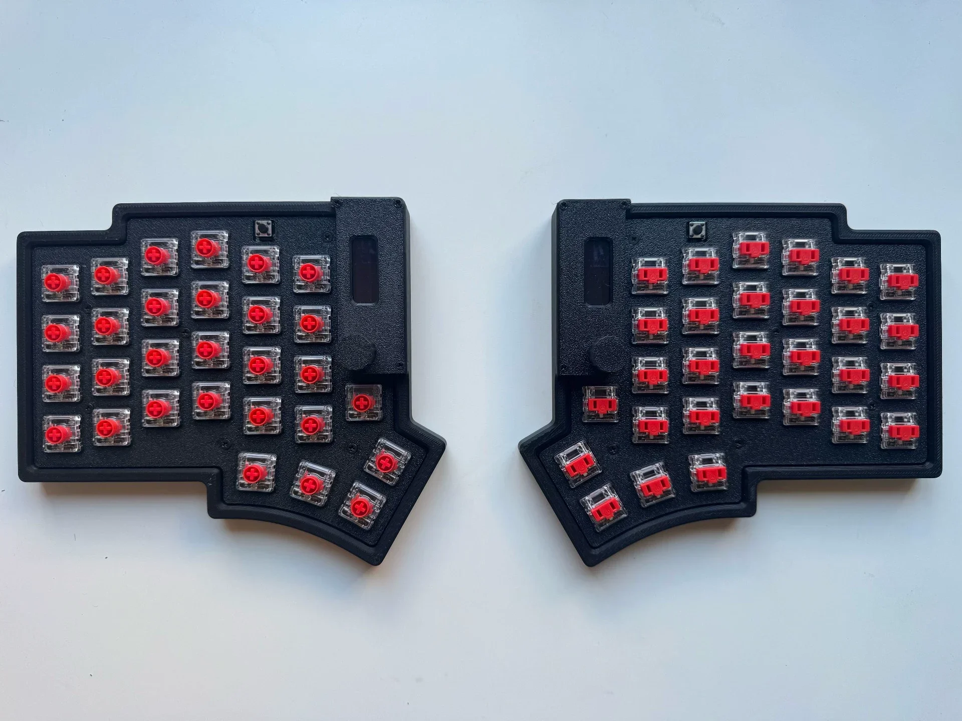 Haili58 Split Keyboard Kit Custom Wireless Low Profile Split Mechanical Keyboard Hot Swap for MX Choc V1 V2 Ergonomics ZMK