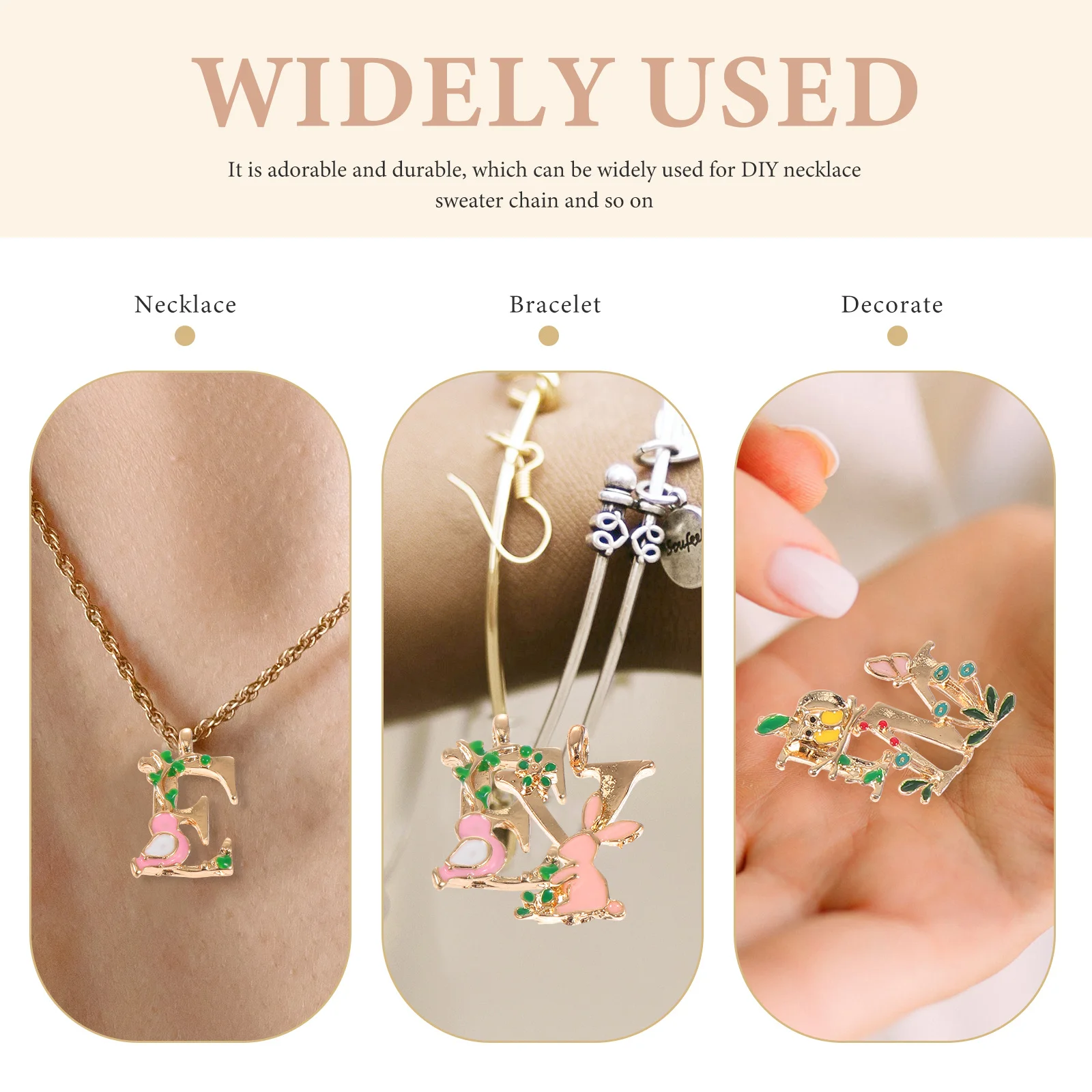 

26Pcs Alloy Alphabet Pendants Colorful DIY Pendant Charms Jewelry Making Accessories Necklace Earrings Gift DIY Pendants