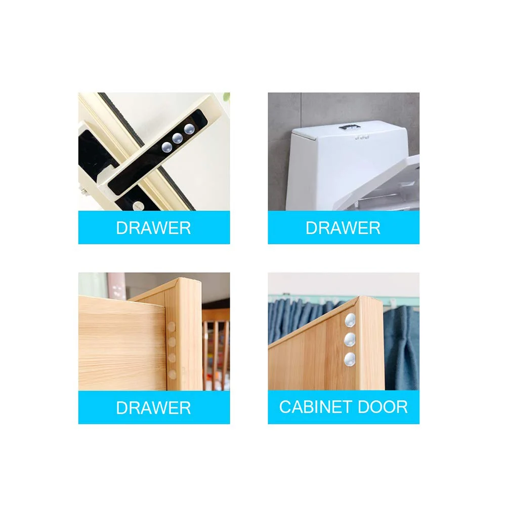 100 قطعة لينة سيليكون المطاط مكافحة زلة مصدات قدم منصات المثبط عازلة خزانة مصدات سيليكون الأثاث منصات درج وسادة الباب #2