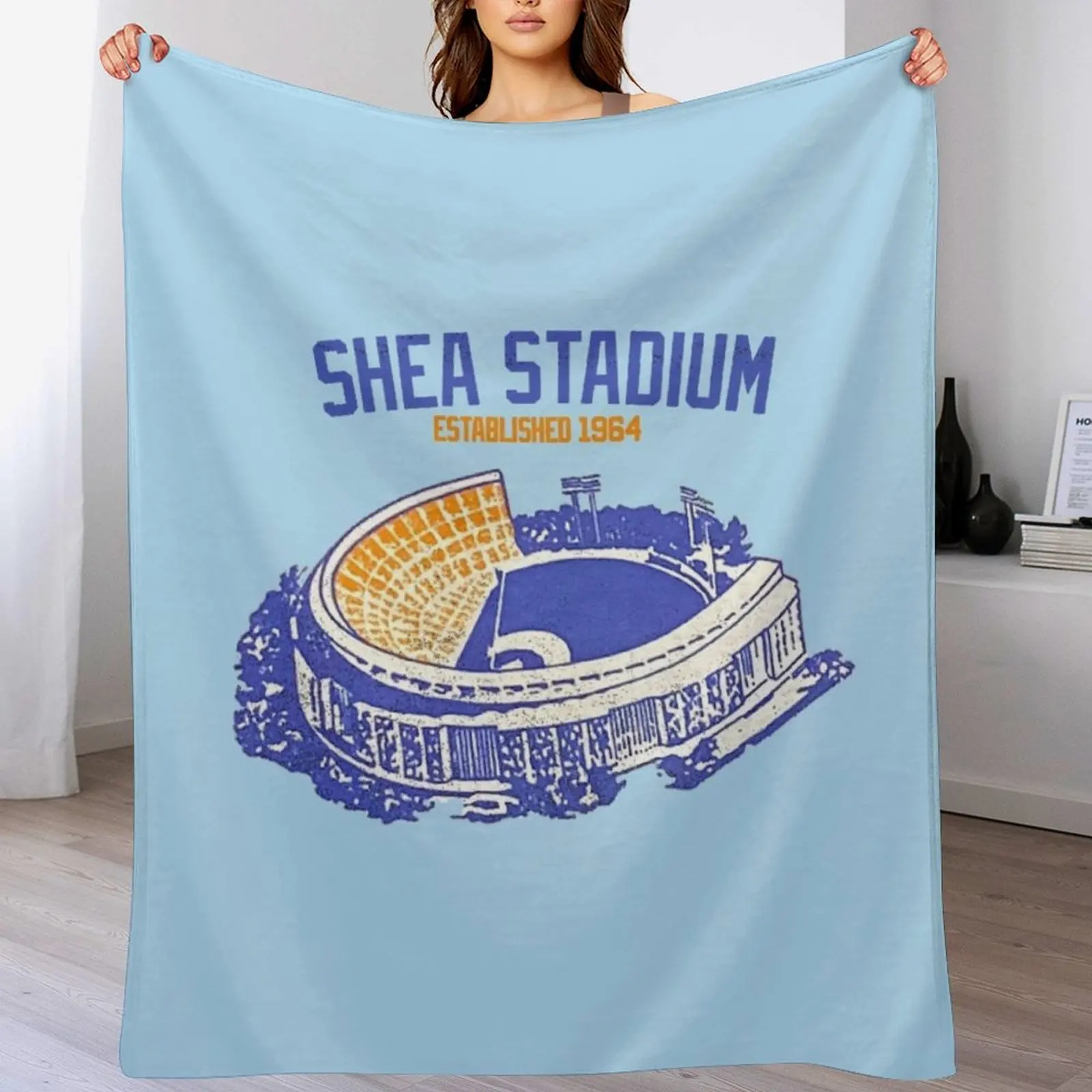 

Shea Stadium Throw Blanket Warm Plush Fuzzy Blanket for Living Room
