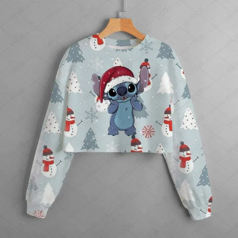 عارضة جديدة الخريف ديزني عيد الميلاد ملابس الأطفال طباعة الفتيات قصيرة هوديي سترة غرزة مريحة ولطيفة أعلى