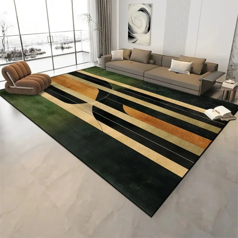 Abstract Geometric Area Rug Non-Slip Washable Soft Carpet Modern Minimalist Floor Mat for Living Room Bedroom Home Decor
