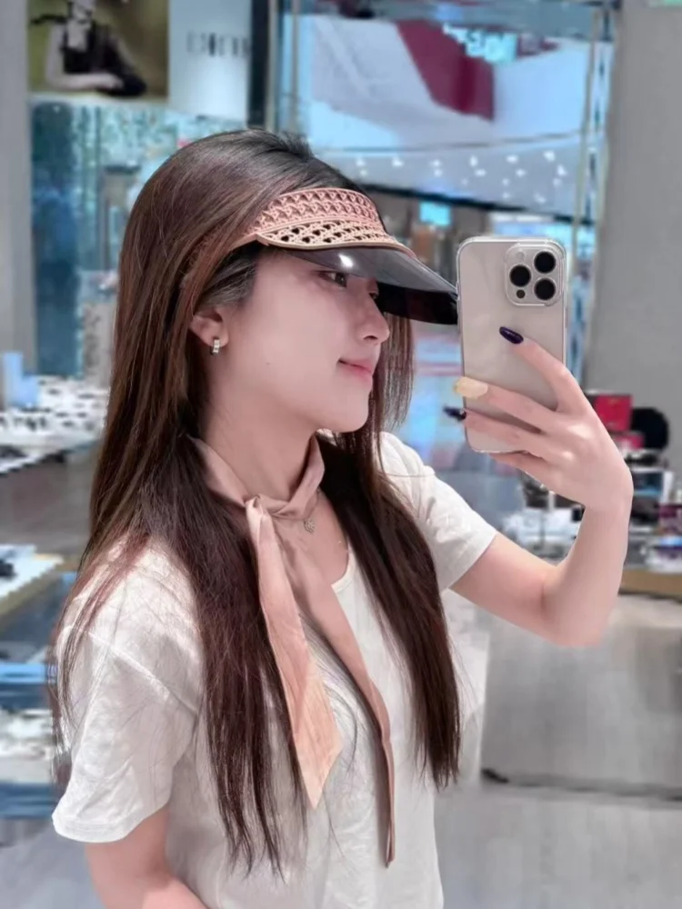 

Women's Summer Knot Sa Hair Clip Sunade Hat Emp Top Street Sle Cap Big Brim Travel Hat Universal Season