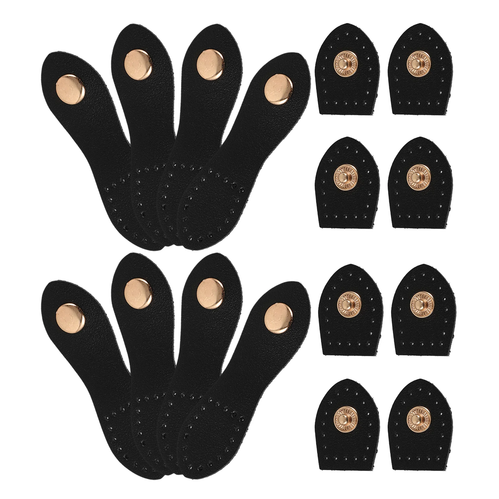 

8 set Black Buckles Snap Fasteners Closure PU DIY Sewing Bag Hardware Accessories Mini Closures Multi-use