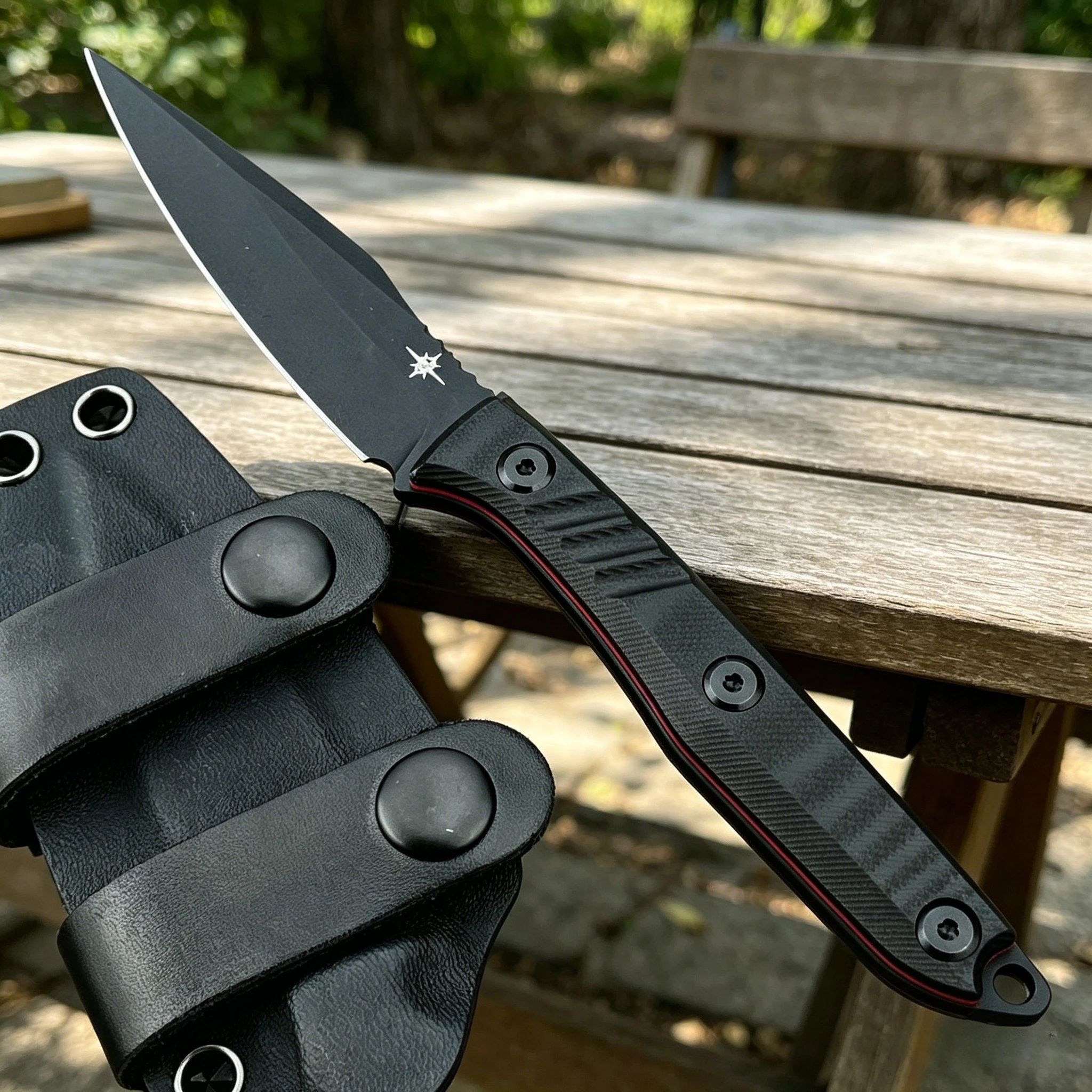 

Portable Outdoor Fixed-Blade Knife 8Cr13MoV Steel Blade G10 Non-slip Handle Includes Sheath Multi-purpose Camping Cutting Tool