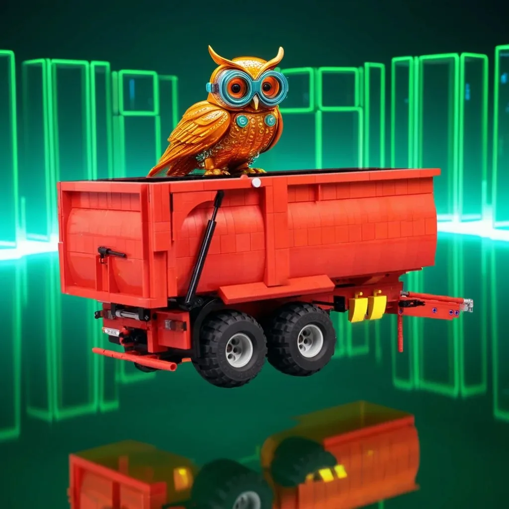 

1349 Pcs Krampe 550 Tipper Trailer Heavy-Duty Transport Custom MOC Creation Building BlocksToys Gift