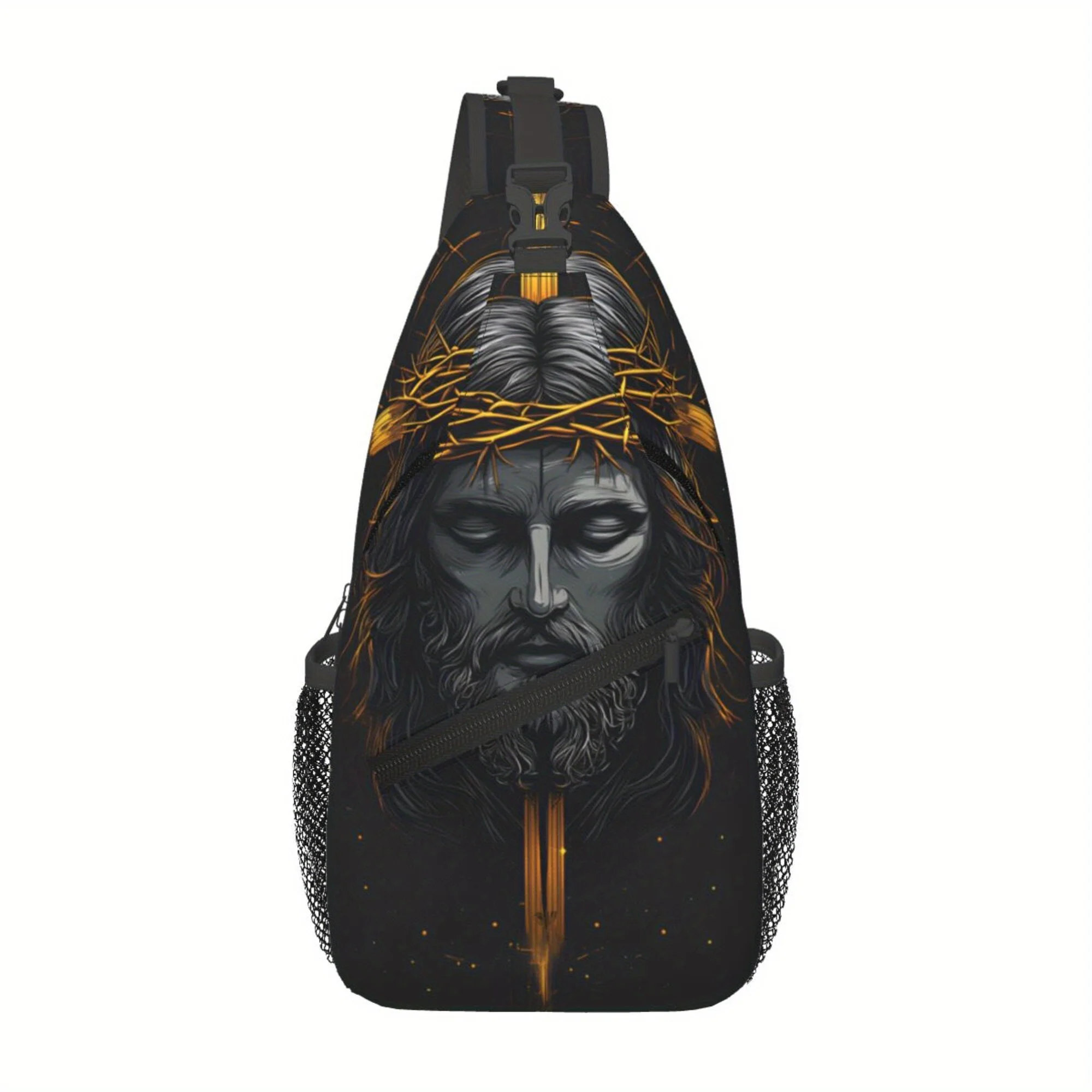 

Cross, Jesus Neutral Fixing Box Bag, Durable Polyester Material, Fashionable and Versatile Off-road Bag, Perfect Holiday Gift