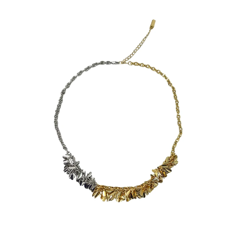 

Gold and silver two-color fringed bracelet women's niche design high-end bracelet earrings adjustable