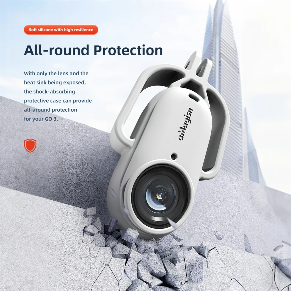 Silicone Protective Case Compatible For GO 3S Action Camera Shock Absorbing Anti-fall Mount Cover Protector Camera Accessories