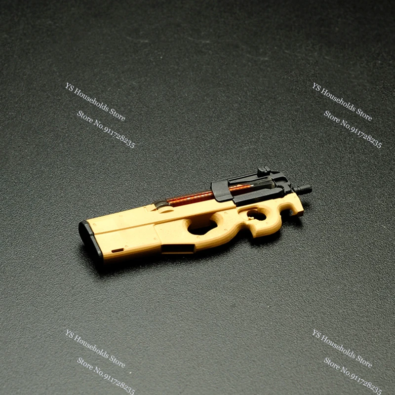 3 Colors 1/12 P90 Mini Handsome Weapon Gun Static Model Toys Hobby