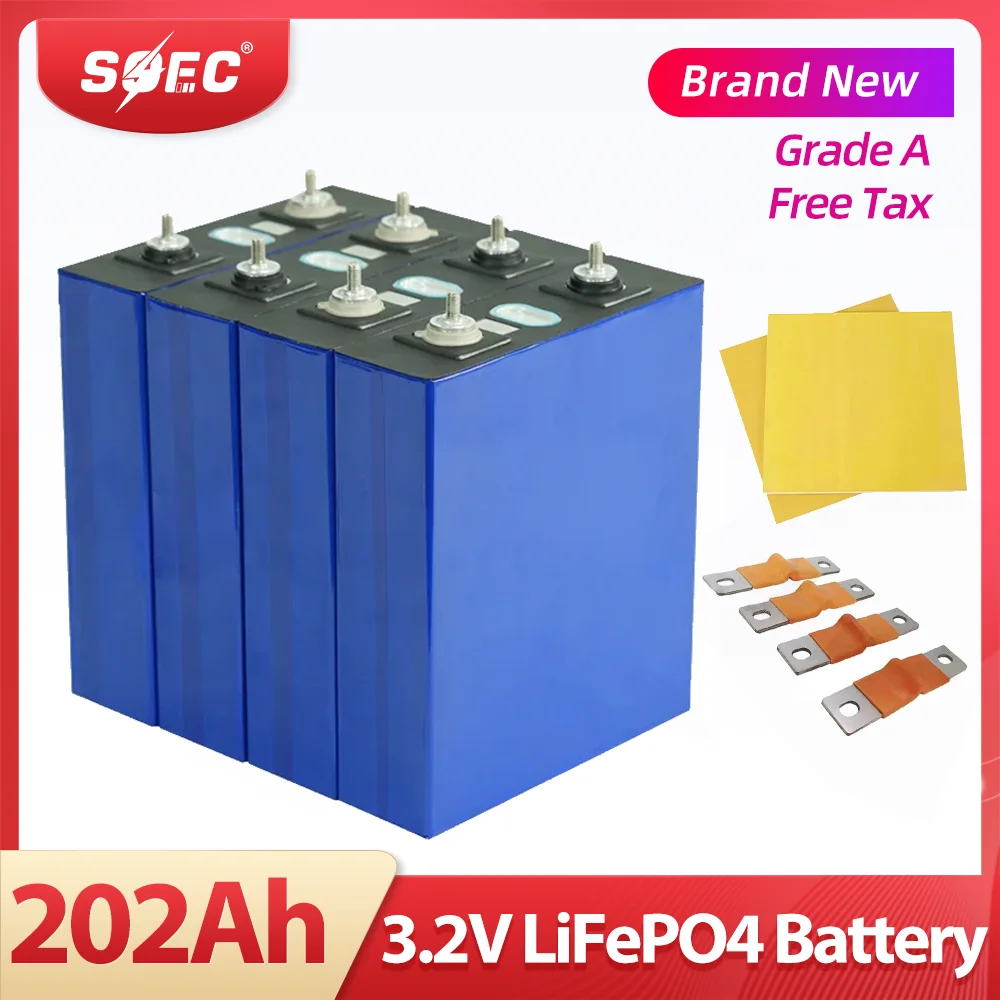 LISHEN 3.2V 202Ah Lifepo4 Battery Cell Grade A Rechargeable Lithium Iron Phosphate Prismatic Cell with