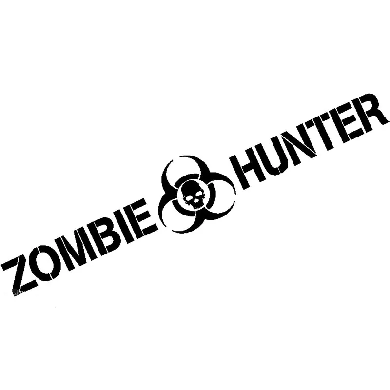 Car Sticker Creative Zombie Hunter Decal Apocalypse Outbreak Response Team Car Model Decoration PVC Cover Scratch, 20cm*4cm
