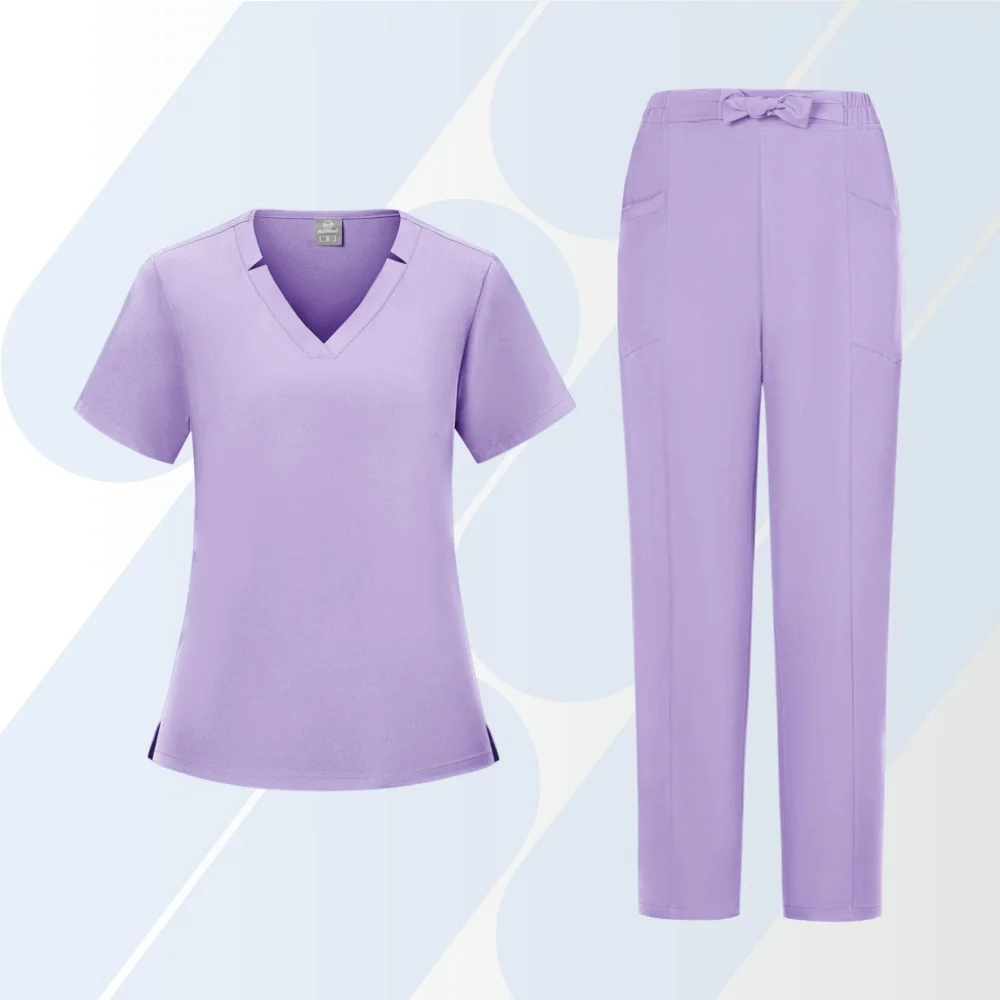 Vêtements de travail à manches courtes pour femmes, uniforme de travail pour médecin et infirmière, ensembles de gommage chirurgical, salle d'opération, clinique, pharmacie, vêtements de travail