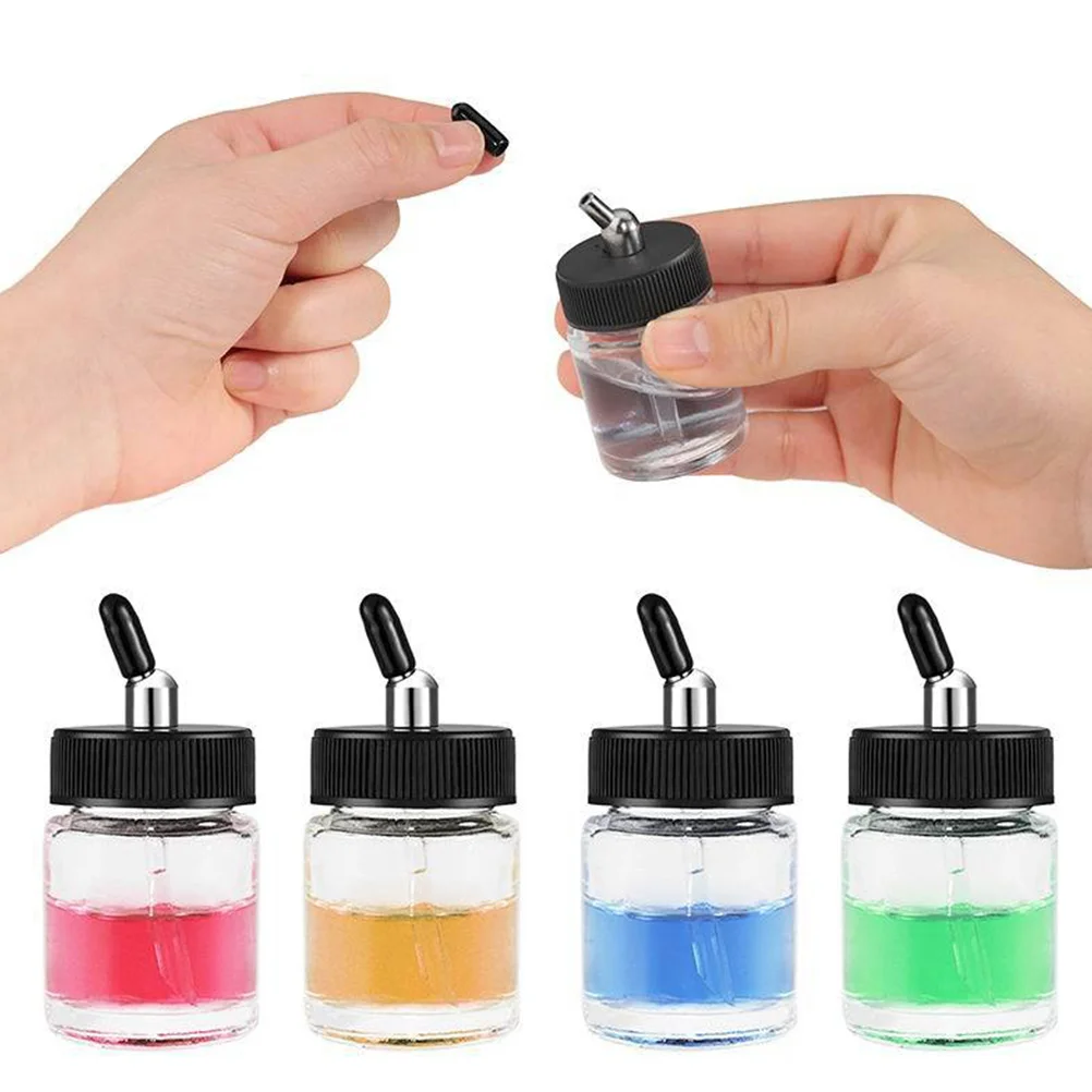 

20pcs Paint Bottle Caps Airbrush Bottle Replacement Cap Plastic Nozzle Tip For Electric Airbrush Pen Tool Accessory