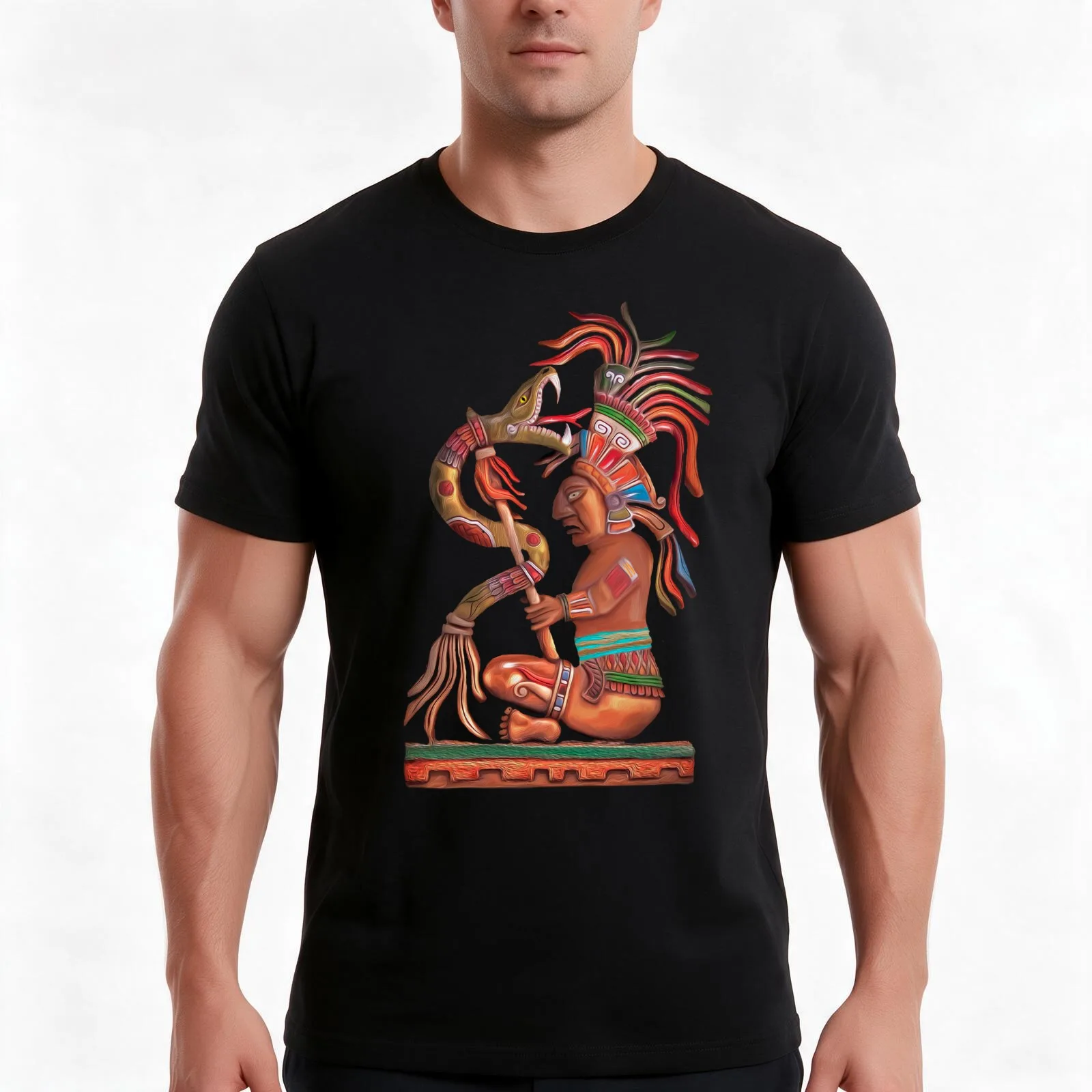 Maya Art T-Shirt Summer Casual Cotton Tee Oversized Streetwear Tops Vintage Graphic Print Loose Fit Short Sleeve
