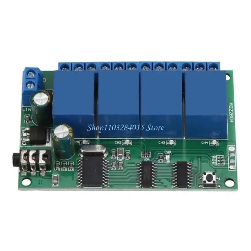 R6FF Flexible 4Channel DTMF Relays Controller AD22B04 DTMF Tone Decoders Relays for Remote Systems Device Management