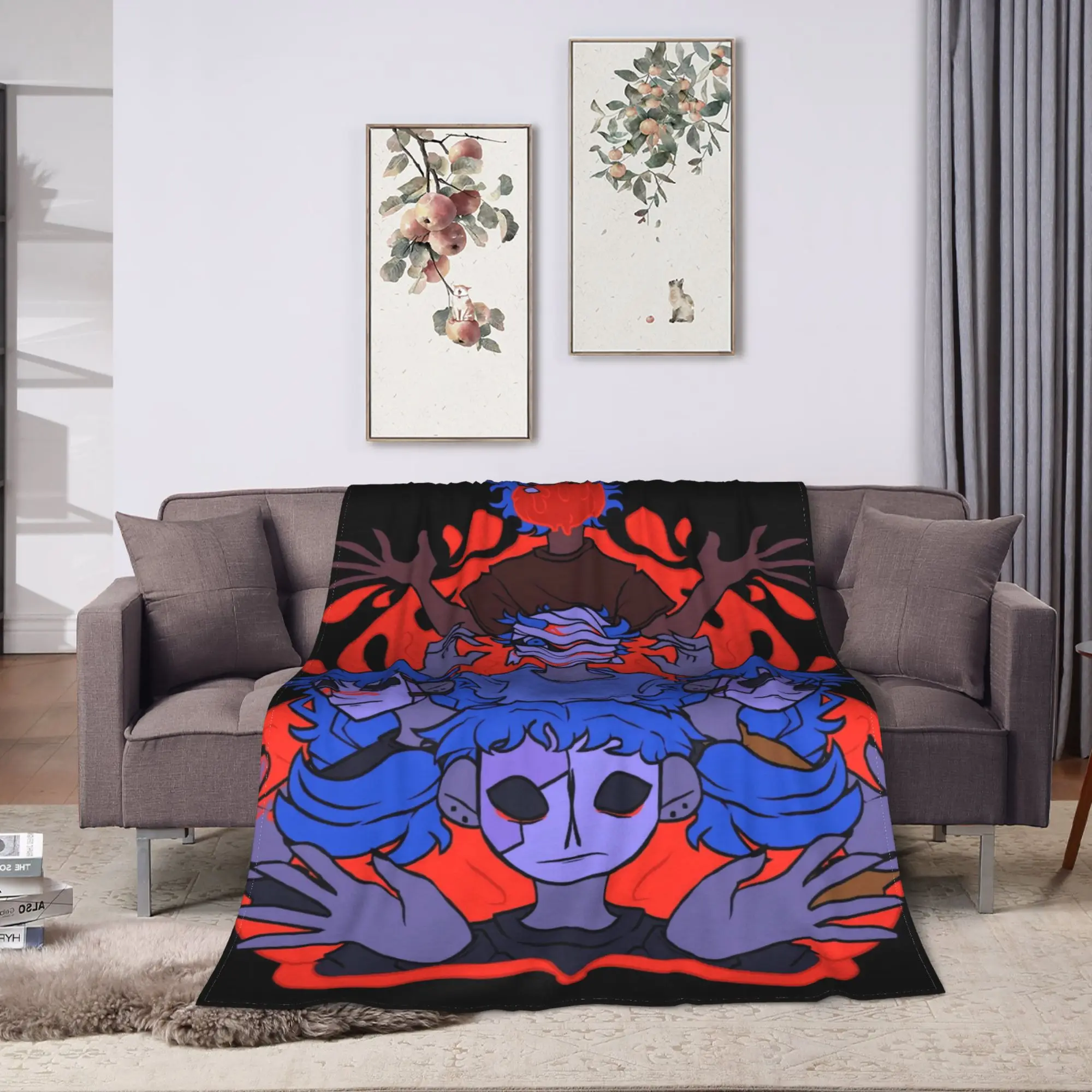 Warm Cozy Blankets Plane Travel Sally Face Sal Fisher Throw Blanket Print  Bedspread For Sofa Home