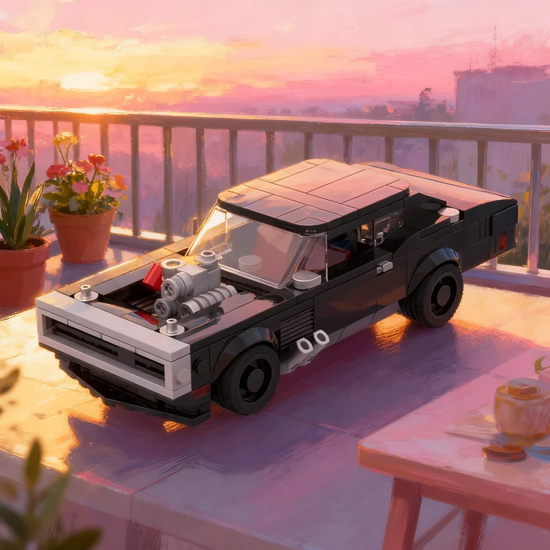 

321pcs MOC Dodge Charger Custom City Champions Model Building Blocks DIY Gift Creative Collectible Display Decor Premium Adult