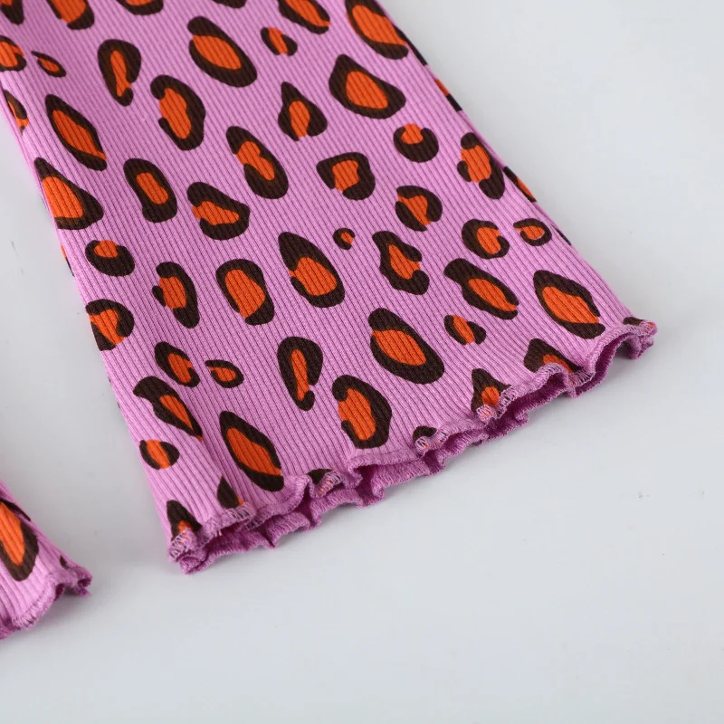 القفز متر ليوبارد مضيئة السراويل للأطفال 2-7T كامل طول قلم رصاص بنطلون الخريف الربيع موضة الأطفال طماق