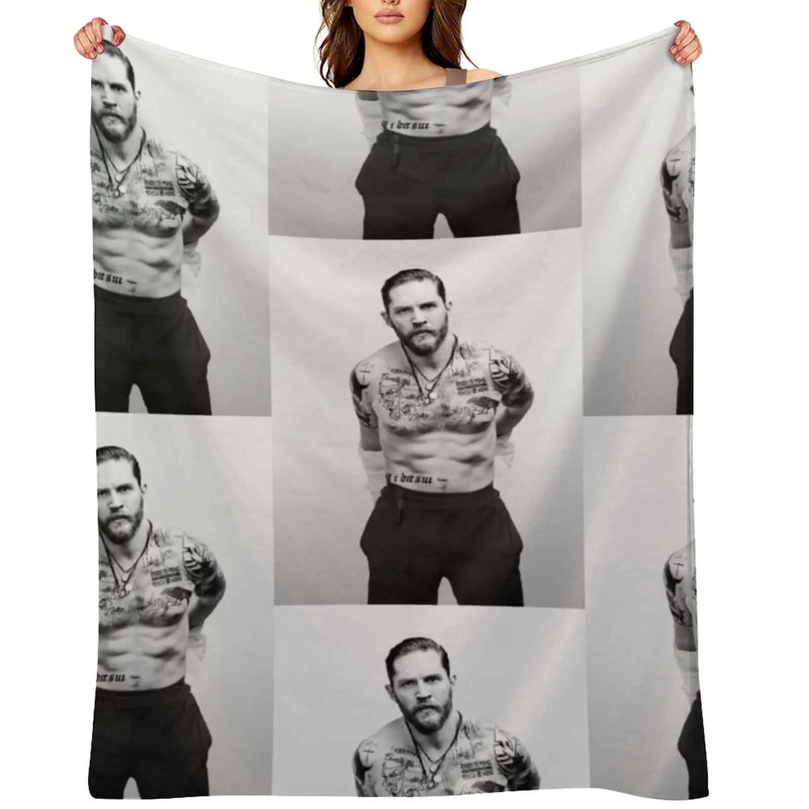 

Tom Hardy Throw Blanket warm for winter Sofa Plaid Luxury Thicken Blankets