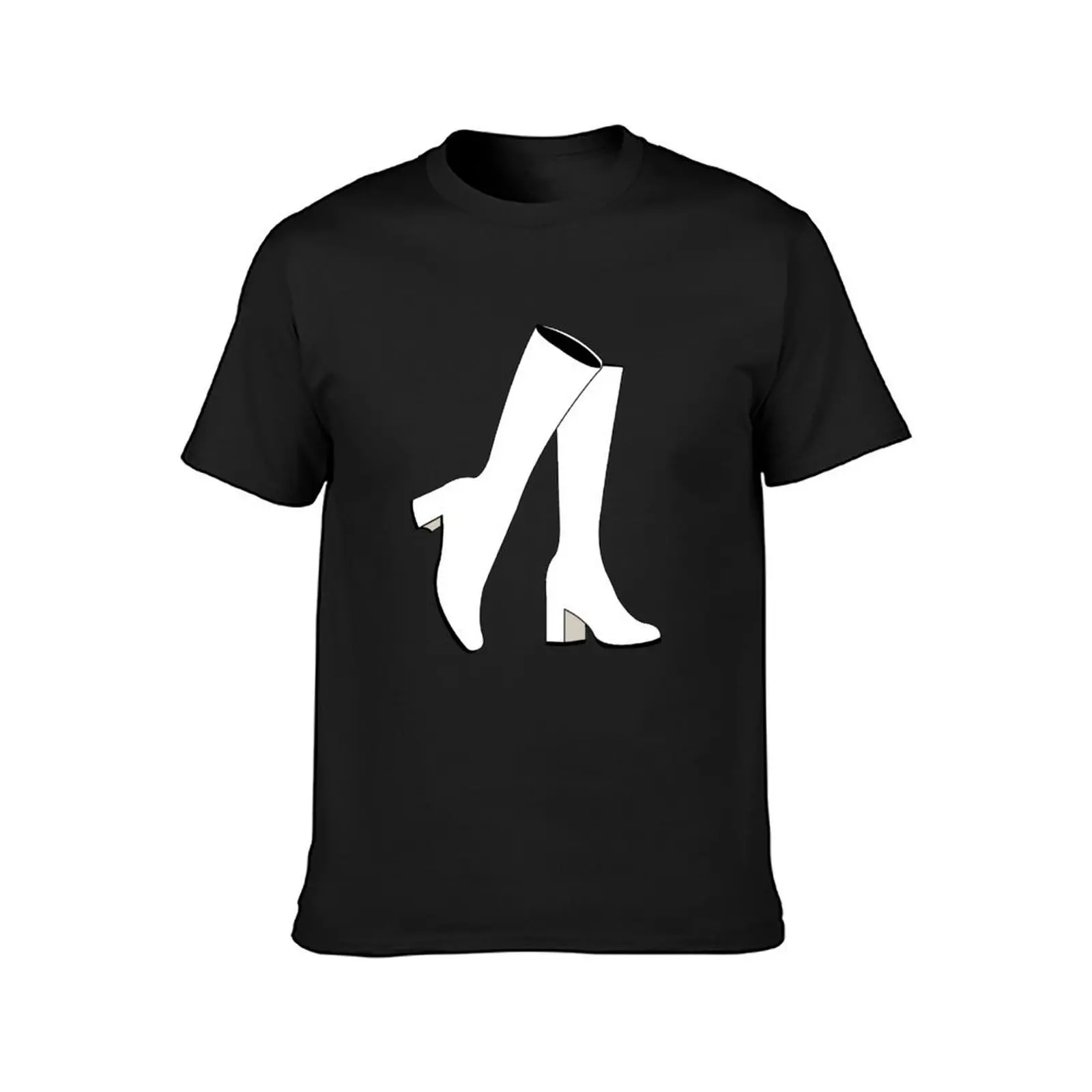 White Gogo Boots T-Shirt customizeds aesthetic clothes quick-drying mens t shirt graphic