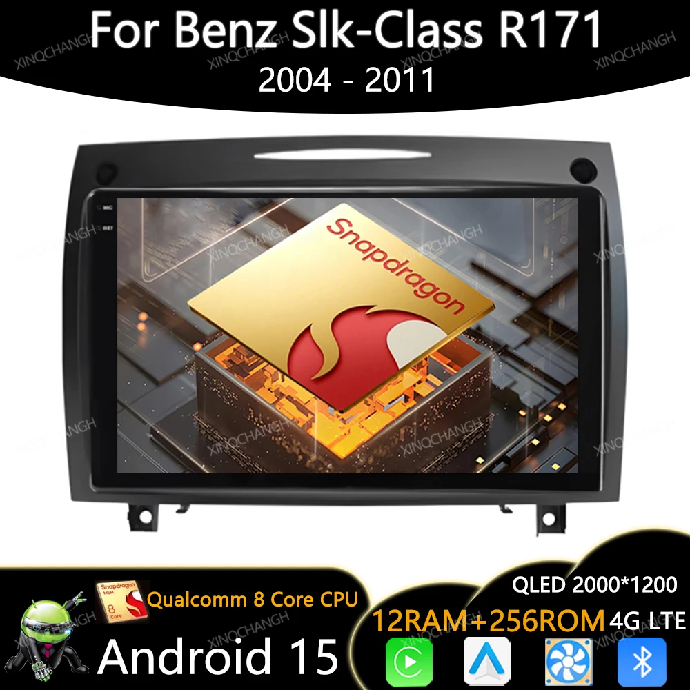 Android 15 Radio samochodowe dla Mercedes-Benz SLK-Class SLK Class R171 2004 - 2011 Jednostka główna Multimedialny odtwarzacz wideo stereo BT 2DIN GPS
