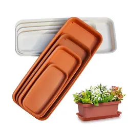 1Pcs Plant Saucer Drip Trays Plastic Tray Saucers Indoor Outdoor Flower Pot Rectangle