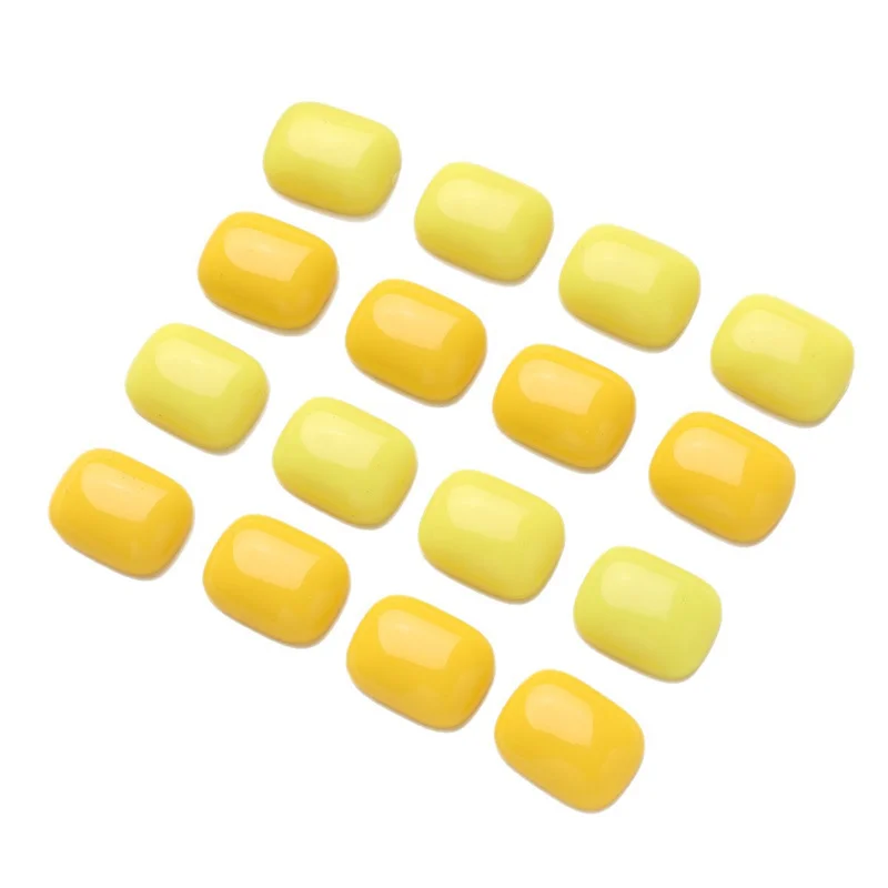 

Free shipping 100pcs/lot color print geometry rectangle shape resin cabochon beads diy jewelry garment hair accessory