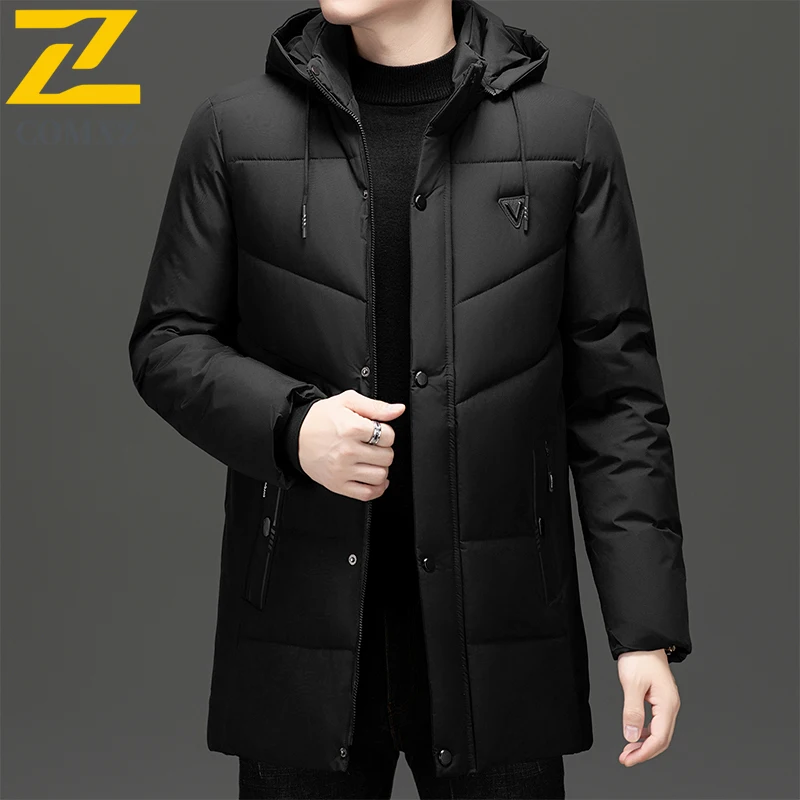

2025 New Men's Hooded Parka Fashion Luxury Winter Leisure Padded Jacket Outdoor Waterproof And Warm Down Cotton Puffer Jacket