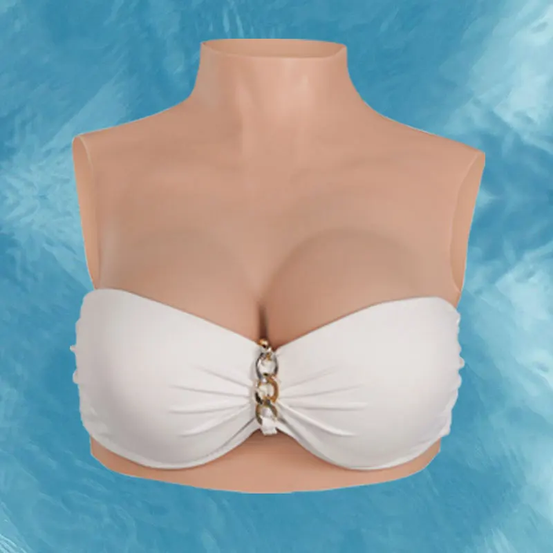 لوح صدر مزيف من السيليكون على شكل ثدي للعب الأدوار على شكل محسن الثدي على شكل كوب B-H للعب الأدوار للمتحولين جنسيا