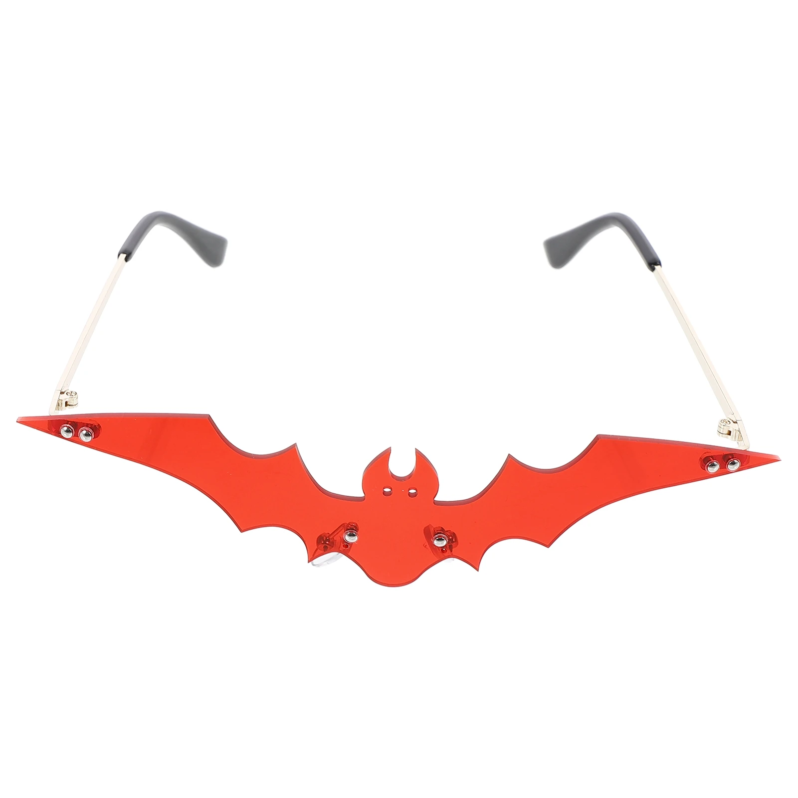 

Stylish Decorative Sunglasses Red Ac Rimless Bat Fashion Party Glasses Women Photo Prop Birthday Festival Chic