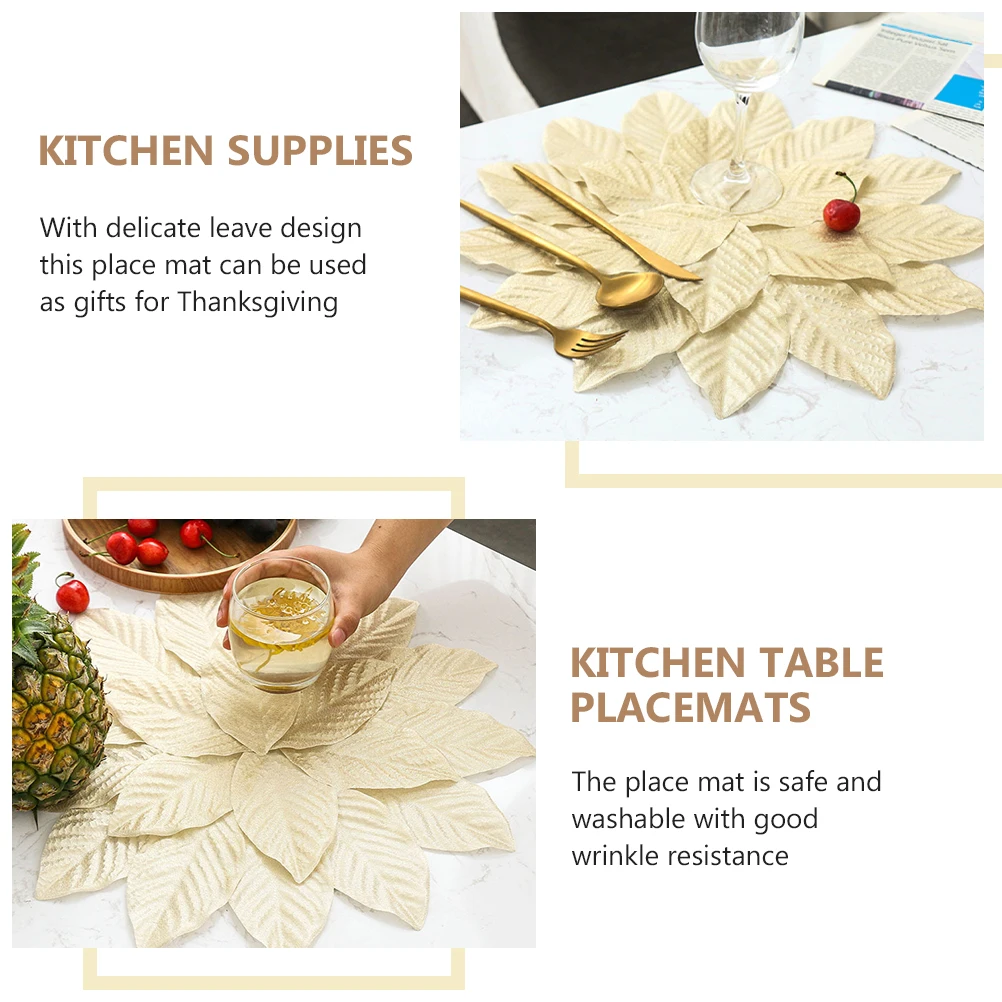 

Easy Clean Placemats Decorative Decorate Car Dining Table Plastic Kitchen Irregular Heat Resistant