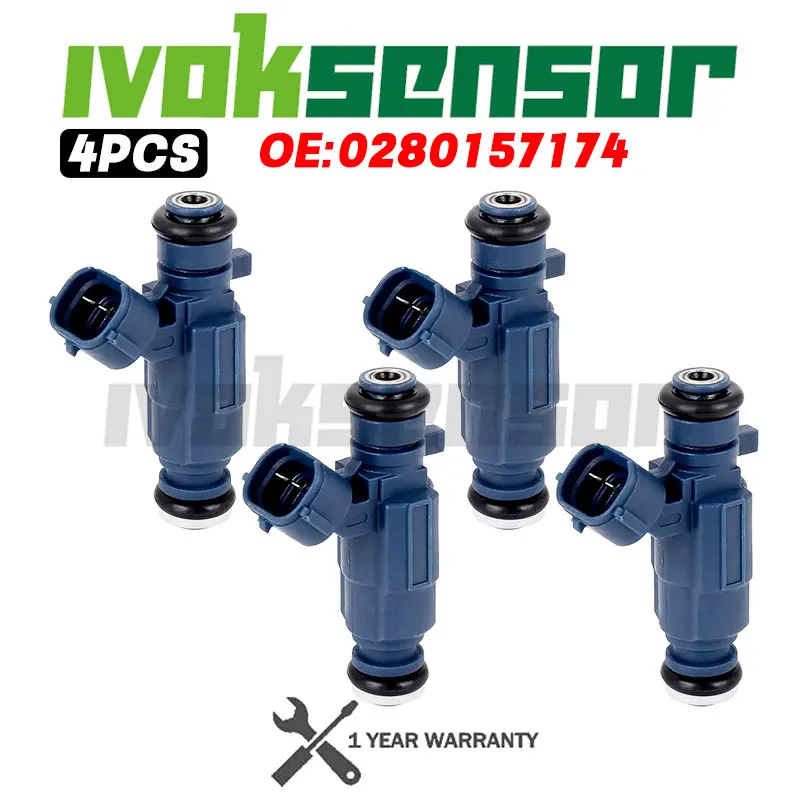 4 Pcs Fuel Injector 35310-2B000 For Kia Hyundai 1.4L 1.6L 0280157174 G4FA G4FG G4FC 353102B000 FJ1108