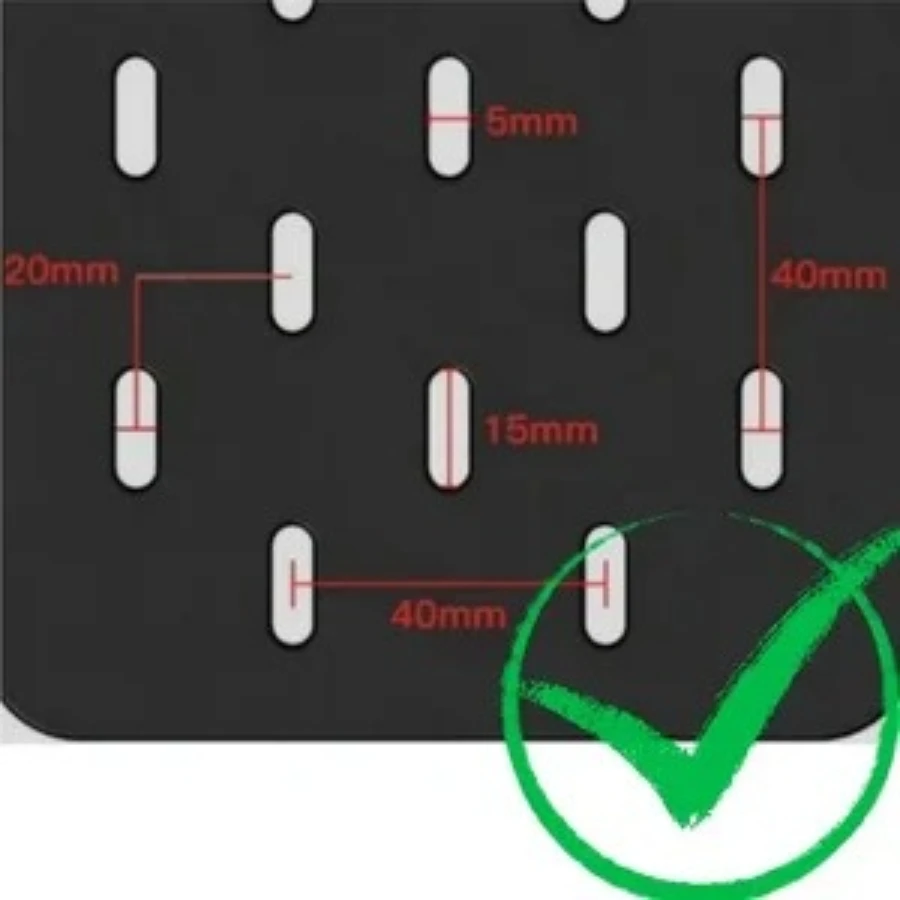 Imagen 7: Bandeja para teclado perforado vertical |   Estante extraíble montado debajo del escritorio