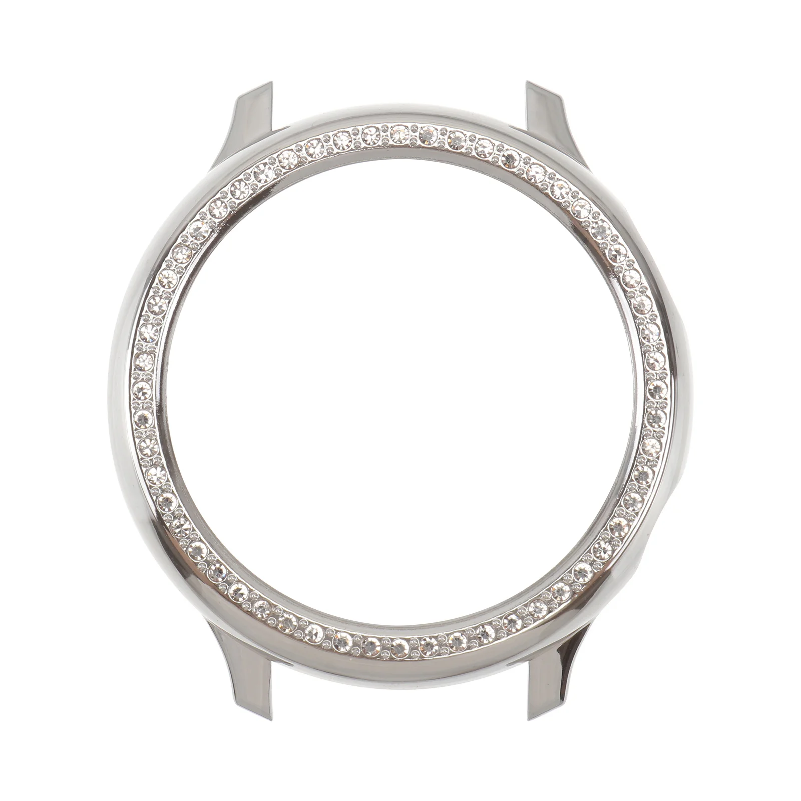 

Rhinestone Watch Protective Case Hollow Out Drop Resistance Cover Silver Compatible for Watch 44mm Fashion Accessories