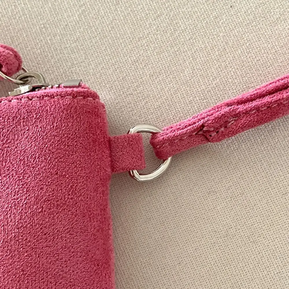 PU Leather Suede Coin Purse Leopard Print Hanging Neck Mini Storage Bag Card Holder Makeup Storage Pendant Accessories Outdoor