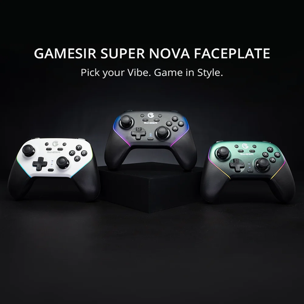 Gamesir Super Nova Controller Faceplate Magnetic Design ,ABXY Silent Rebound Pads,Gradient Spray Craftsmanship Front Panel