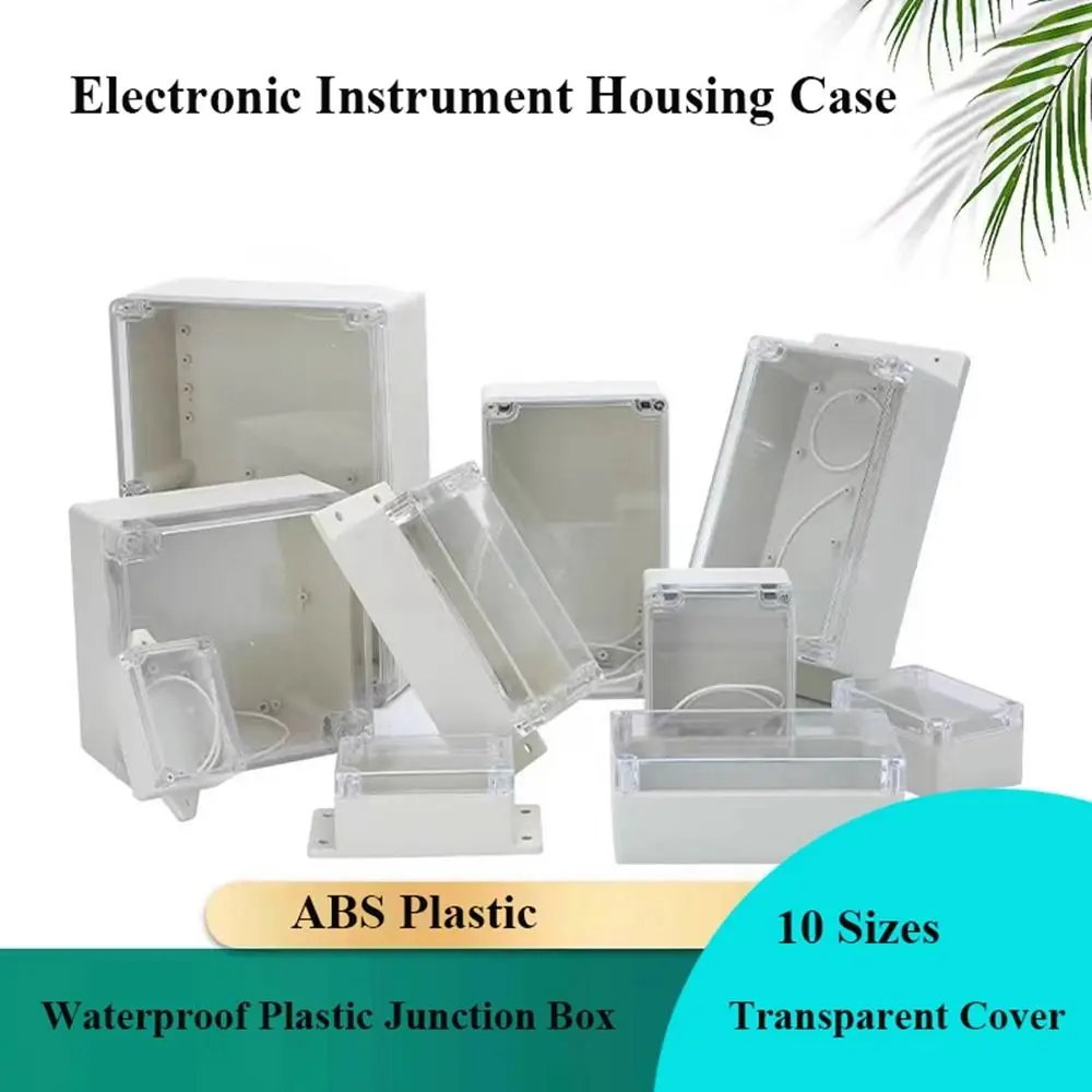 New Waterproof Outdoor Junction Box Plastic Transparent Enclosure Cover 10 Styles Electrical Project Boxes