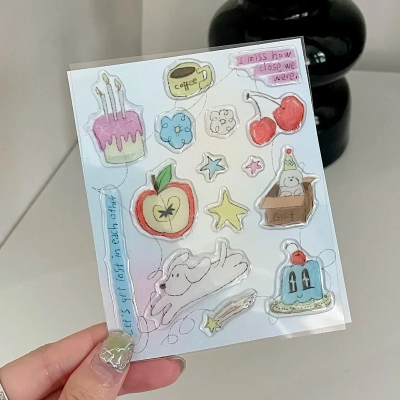 1pc Cartoon Rabbit Stickers Cute DIY Stationery Decoration Scrapbook Journal Accessories