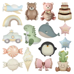 Matte Theme Foil Balloon Bear Rainbow Cake Candy Aircraft Car Star Helium Balloons Wedding Baby Shower Birthday Party Decoration