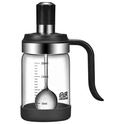 향신료 조미료 병 주방 용품 유리 투명 설탕 병, 스푼 조미료 병, 소금 후추 병, 1 개