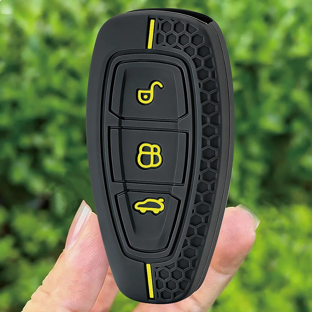 Car Key Fob Cover For Ford ST Line Fiesta Focus Mondeo Ecosport Kuga Puma Edge Escape Metallic Silicone Auto Key Shell