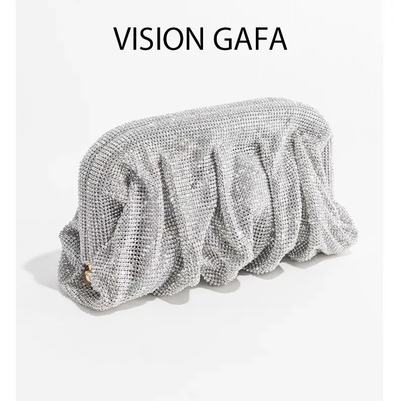 

iny Crystal Diamond Clutch Bag Women's Handbag Evening Bag Handheld Bag Sparkling Crystal Clip-On Bag Ladies Handbag