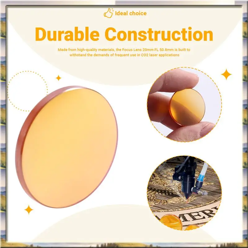

DHDL Focus Lens 20Mm FL 50.8Mm For 0-200W CO2 Laser Engraving Cutting Machine